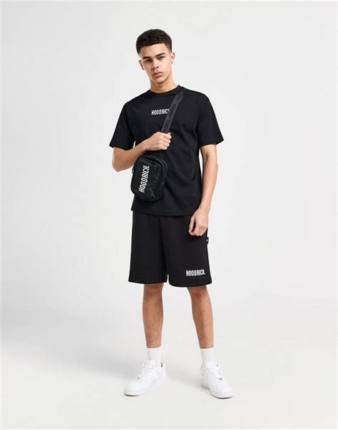 hoodrich t-shirt and shorts.